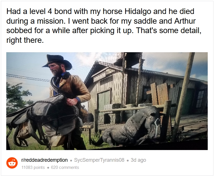 Red Dead Redemption 2'de Atı Öldüğü İçin Ağlayan Kovboy